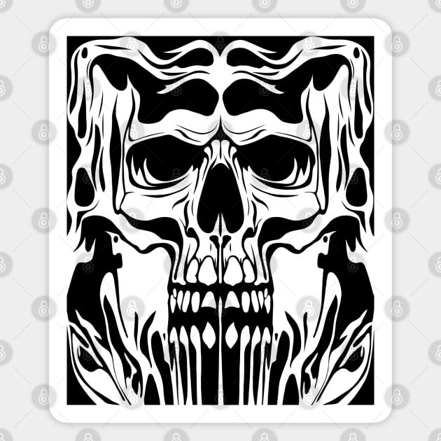 Shroud of the Skeleton God Magnet by SunGraphicsLab